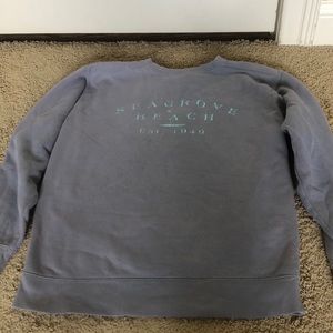 Light grey crew-neck seagrove beach sweatshirt (M)